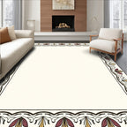 Ornate Floral Border Pattern Design Rug