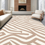 Abstract Striped Warm Tones Design Rug